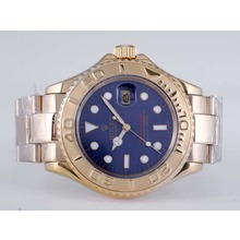 Rolex Yacht-Master Copy Watch: All Gold Blue face